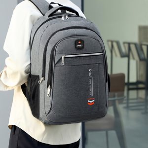 Men's Large Capacity Navy Blue Nylon Backpack - Stylish Business & Travel Laptop Bag with TSA Compliance, Adjustable Straps, Multiple Compartments