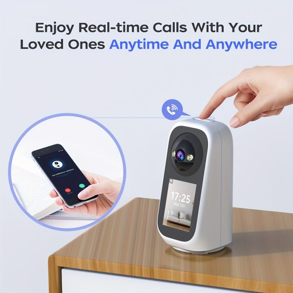 1296P Full HD Indoor Security Camera with Two-Way Audio, 360° PTZ, 5G & 2.4G WiFi, 7.11cm Color Screen, Auto Tracking, Full Color Night Vision - Ideal for Remote Viewing of Elderly, Teens, and Pets, Remote Monitoring | Contemporary Tech Device | Highquality Visuals, Cameras for Home Security