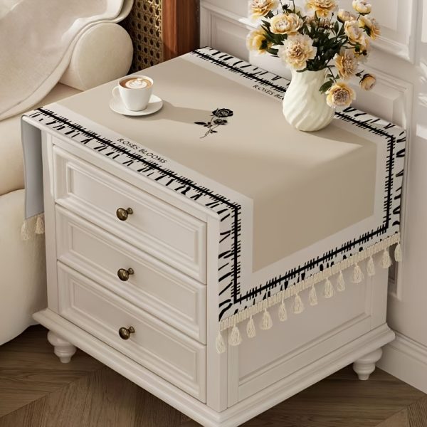 Polyester Tablecloth, Rectangle, 40*70cm, for Bedroom, Living Room, Coffee Table Decoration