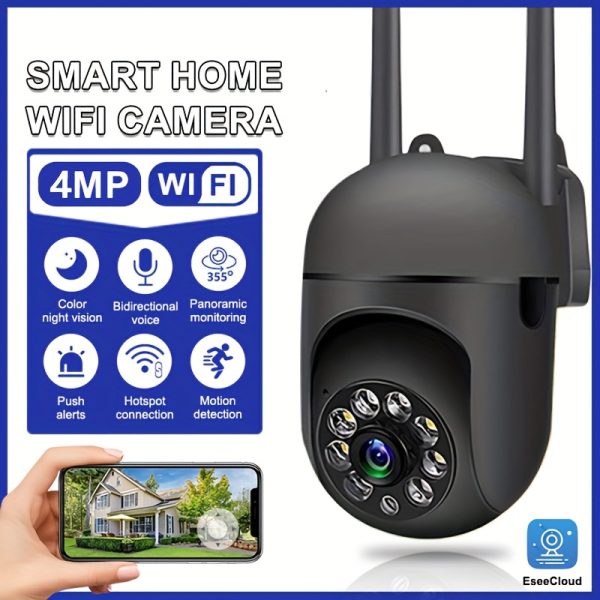 300 MP HD WIFI Surveillance Camera, Indoor And Outdoor Long Range HD Night Vision Camera, 355 Degree Intercom Home Security Camera, 2.4G Home Security System, AI Mobile Detection, Two-Way Audio, Color Night Vision, Home Surveillance Security System