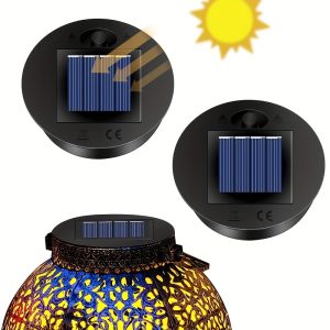 Solar Light Replacement Top, 7.01 cm, LED Outdoor Solar Light Replacement Kit, Solar Panel Lantern Cover Light, Lantern Light Replacement, Garden Patio Decor