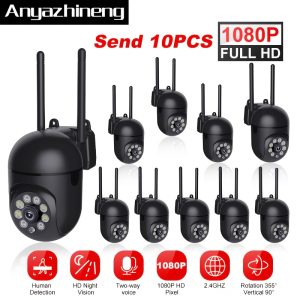 10pcs ANYAZHINENG 1080P HD Security Cameras with Night Vision, Two-Way Audio, 355° Vertical & 90° Swivel - USB Powered, Wi-Fi Connectivity, App-Controlled for Home & Monitoring, Indoor Security Camera