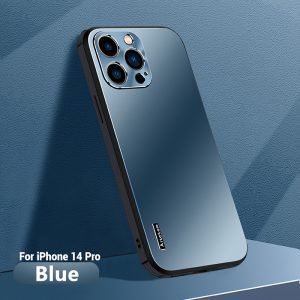 Apple iPhone14 Series Mobile Phone Case for iPhone14, iPhone14 Plus, iPhone14 Pro and iPhone14 Pro Max with Matte Frosted Metal Lens Edge Soft Silicone Anti-Fall Protection