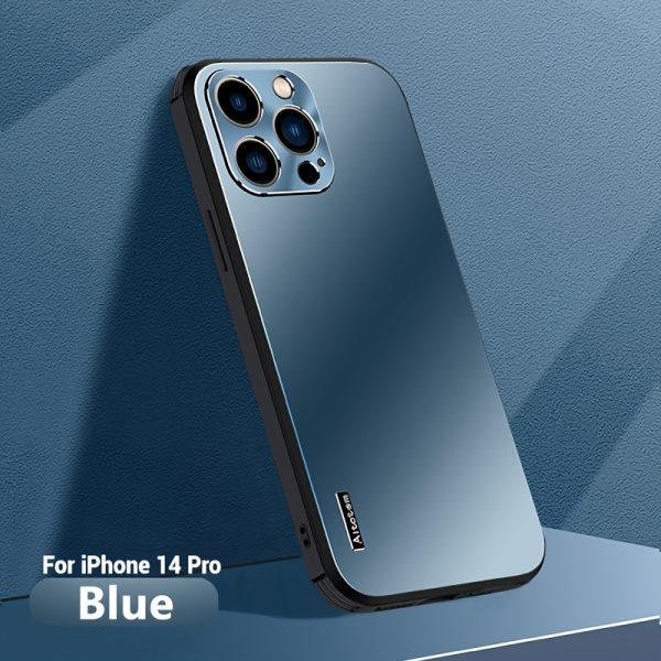 Apple iPhone14 Series Mobile Phone Case for iPhone14, iPhone14 Plus, iPhone14 Pro and iPhone14 Pro Max with Matte Frosted Metal Lens Edge Soft Silicone Anti-Fall Protection