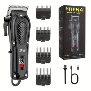 HIENA Professional Men'S Hair Clipper, USB Rechargeable, Portable And Easy to Clean, Perfect As a Christmas Gift.