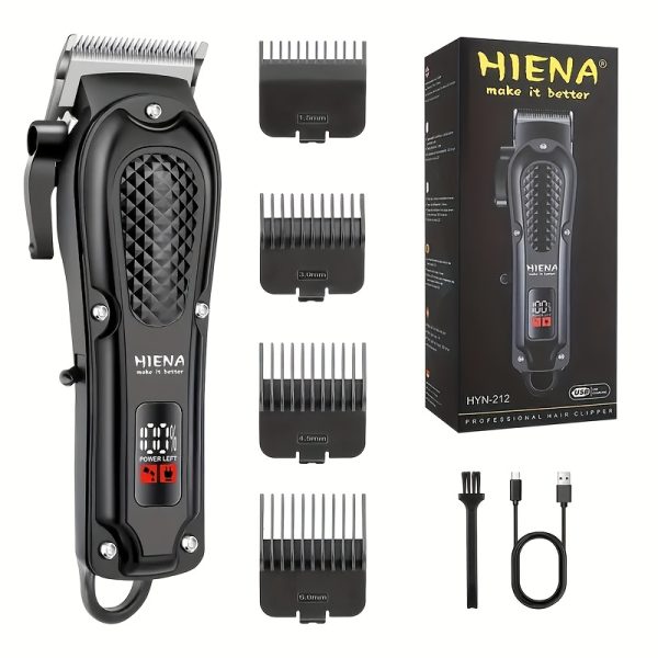 HIENA Professional Men'S Hair Clipper, USB Rechargeable, Portable And Easy to Clean, Perfect As a Christmas Gift.