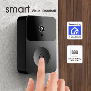Innovative, Smart Wireless Doorbell with Camera, Bi-Directional Voice Intercom, Infrared Night Vision, 38 Chime Melodies, Wi-Fi Connectivity, Type-C Rechargeable Battery, Real-Time App Viewing - Ideal for Home Security, Wireless Doorbell Camera