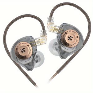 KZ EDX Pro X Wired In-Ear Monitor Headphones - Dual DD HiFi Stereo, Noise Cancelling Earbuds with Detachable Cable, USB Powered, Rubberized Comfort Fit, Ideal for Anime/Movies/TV/Gaming