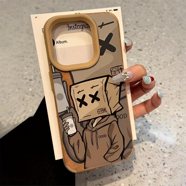 Cardboard Boy Fur Flip High-Value Fashionable Perfect Gift for Friends and Family Suitable for iPhone12/12PRO/12PORMAX/13/13PRO/13PROMAX14/14PRO/14PROAMX 15/15PRO/15PROAMX/11/11PRO/11PROMAX/14plus/15PLUS/16/16PRO/16PROMAX