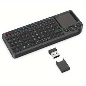 2.4G Wireless Keyboard Featuring a White/7-Color Backlight Touchpad Mouse And Flashlight - Compact, Stylish, And Versatile - Ideal for PC, Laptop & Smart TV Box!