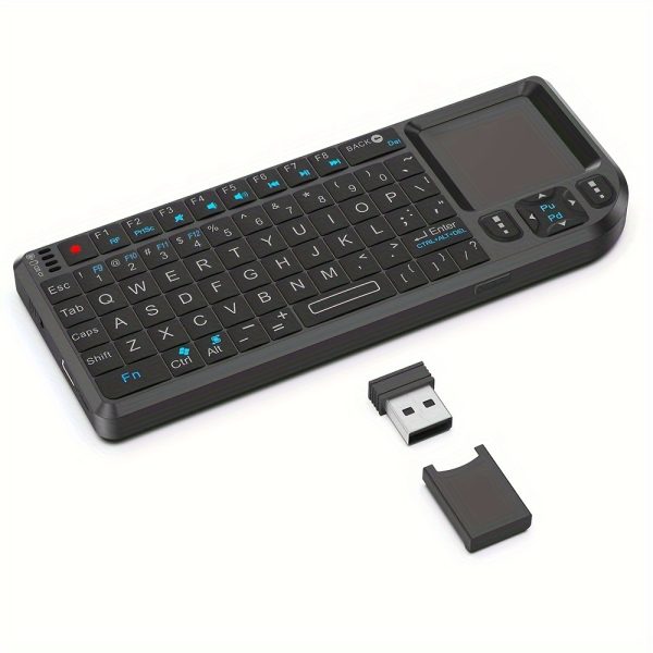 2.4G Wireless Keyboard Featuring a White/7-Color Backlight Touchpad Mouse And Flashlight - Compact, Stylish, And Versatile - Ideal for PC, Laptop & Smart TV Box!