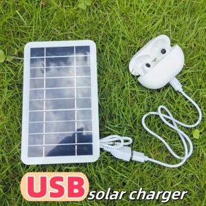 Portable Solar Panel Charger, ROY USB Safe Stable Charger, Compatible with Batteries, Phones, Fans, Flashlights for Outdoor Travel & Camping, Magnetic Material, Solar-Powered, Removable, for Garden, Lawn & Horticulture