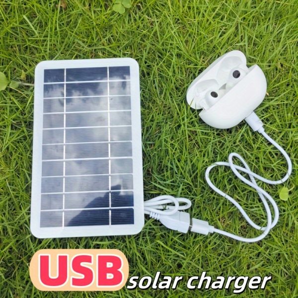 Portable Solar Panel Charger, ROY USB Safe Stable Charger, Compatible with Batteries, Phones, Fans, Flashlights for Outdoor Travel & Camping, Magnetic Material, Solar-Powered, Removable, for Garden, Lawn & Horticulture