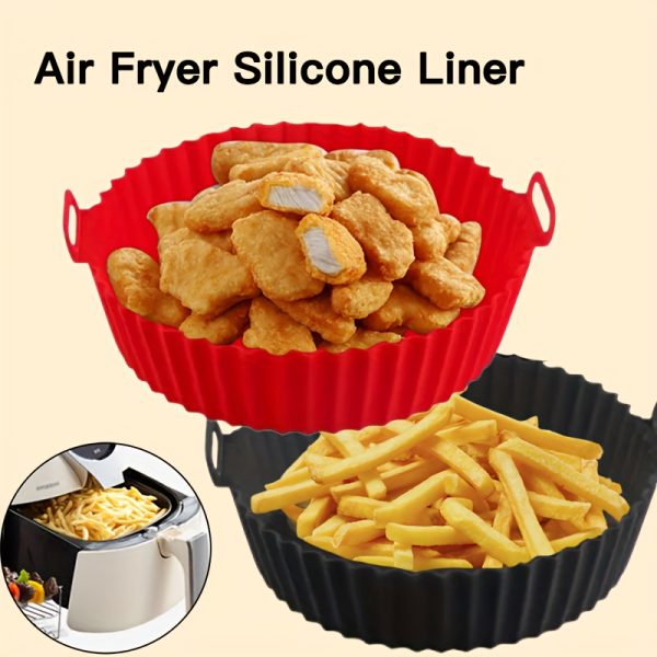 Air Fryer Baking Tray, Barbecue Tray Food Grade Reusable Bowl Baking Anti-stick Mat Thickened Silicone Baking Tray Eid Al-Adha Mubarak