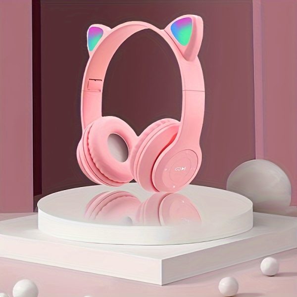 Wireless Gaming Headset with LED Lights, Foldable Earbuds, 3.5mm Jack, USB Type-C Charging, Push Button Volume Control, Rechargeable Lithium Polymer Battery, Non-Waterproof, Compatible with Cellphones, Ideal for Gaming, Movie & TV Themed, Adult - No Charger Included