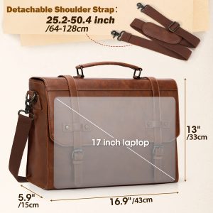 NUBILY Men'S Briefcase, 17-Inch Men'S Laptop Bag