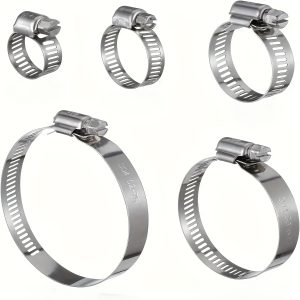 10pcs. 12pcs.15pcs.18pcs.20pcs.25pcs hose clamp assortment kit, 304 stainless steel hose clamp. Adjustable worm gear screw clamp for fuel lines, pipes, automobiles, pipes, radiator pipes