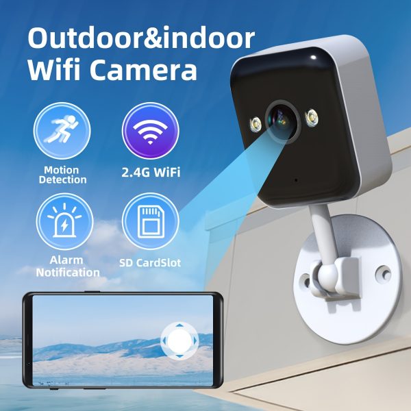 JOOAN 1080P Full HD Wireless Security Camera with 2.4G WiFi, Full Color Night Vision, Two-Way Audio, Motion Detection, Built-in AP Hotspot, No Network Needed, USB Powered for Home Safety, Pet & Elderly Care