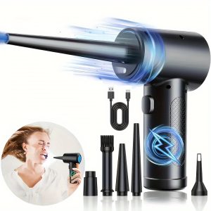 1pc Cordless Compressed Air Duster, Electric Blower with USB Charging, 36V Max, 4000mAh Lithium Battery, 5.3KPa Powerful Suction, ABS Resin Body, for Computer, Keyboard, Camera, Car, Home, Office, Pet Cleaning
