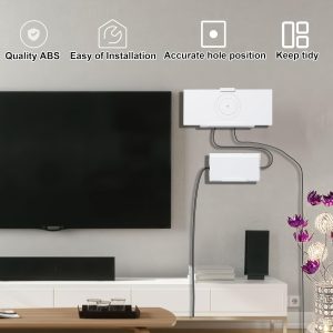 1pc Starlink V3 & Gen 3 Wall-Mounted Router Bracket with Power Supply Mount Kit, Durable PE Material, Easy Installation, Non-Electric