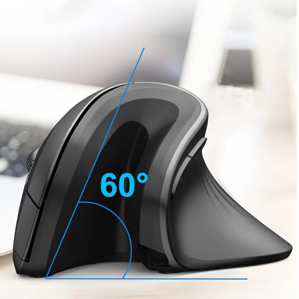 An Ergonomic Mouse, Optical Vertical USB Wired Mouse with 6 Buttons, Featuring 4 Adjustable Settings of 1200 /2400 /4800 /7200, Suitable for Laptops And Desktop Computers.
