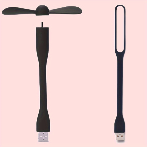 Mini USB Fan Flexible Bendable Cooling Portable Fan And USB LED Light Lamp For Power Bank & Notebook & Computer Summer Gadget