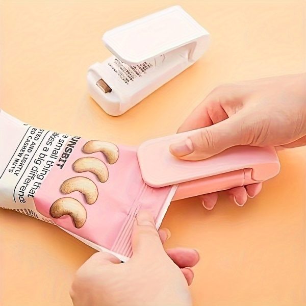 Portable Vacuum Food Sealer, Battery-Powered Plastic Bag Heat Sealing Machine, Poly Tubing Kit Tool, ≤36V Operating Voltage, No Battery Included