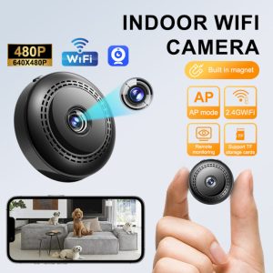 1pc 480P Wi Fi surveillance camera, home security surveillance camera, USB/battery powered, portable, non waterproof, used for home/office security, car cameras, pet cameras, only supports 2.4G