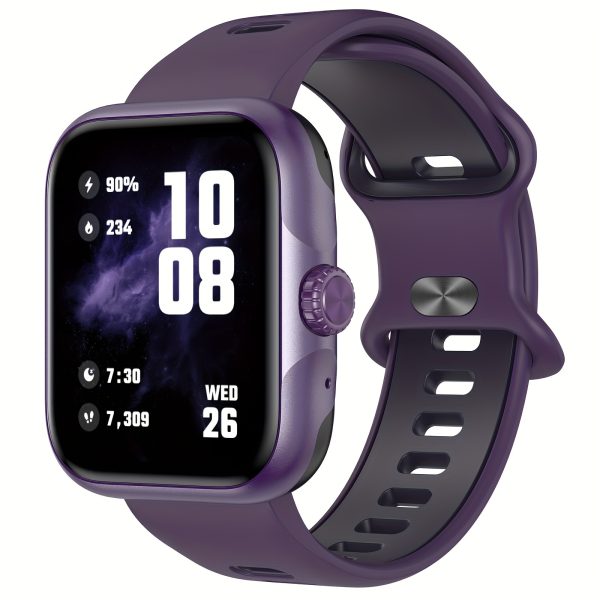 Anyloop 4.52cm GPS Smartwatch for Men & Women - Wireless 5.3, Call Functionality, 120+ Sport Modes, Sleep Monitor, Pedometer,, Silicone Band, Compatible with Android & iOS, Fitness Tracker with & Step Counter, Smartwatch Communication | Sleek Digital Watch | Durable Smartwatch, Smart Watch for Android Phones