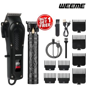 WEEME New Choice for Men's Haircut! USB Rechargeable Clipper, Beauty Kit, Trimmer Set, Razor, Trimmer, LCD Display, Free T-shaped Trimmer, Save Time and Effort. Birthday, Father's Day Gift, Holiday, Wedding Anniversary Gifts for Husband, Son, Partner, Friends