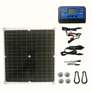 Sunant 50W Portable Solar Panel with 60A Controller - USB & DC Charging, High-Efficiency, Easy Install for Home & Outdoor Use