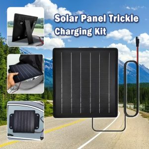10W 18V Solar Trickle Charger Kit, Portable Decor Solar Panel Charger And Maintainer for Car, Motorcycle, Boat, RV, Trailer, Power Sports, Snowmobile with Solar Charging - Made of Durable Materials