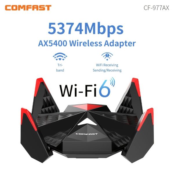 AX5400 WiFi6e USB Wireless Adapter 4 Antennas E Sports Game WiFi Dongle WPA32.4G & 5G & 6G WiFi Network Card For Win10 11.