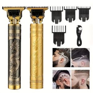 WEEME Men'S Professional Hair Clipper Electric Grooming Kit with a Close-Cut T Blade Trimmer, USB Rechargeable Hair Clipper with Comb, Suitable for Valentine'S Day, Spring Festival, And Lunar New Year.