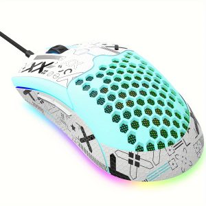 M5 Gaming Mouse, 65G Lightweight Honeycomb Housing, Ultra Light Ultraweave Cable, 26 RGB Backlighting, PC Gaming Specific Pixart 3325 12000 DPI Optical Sensor Gaming