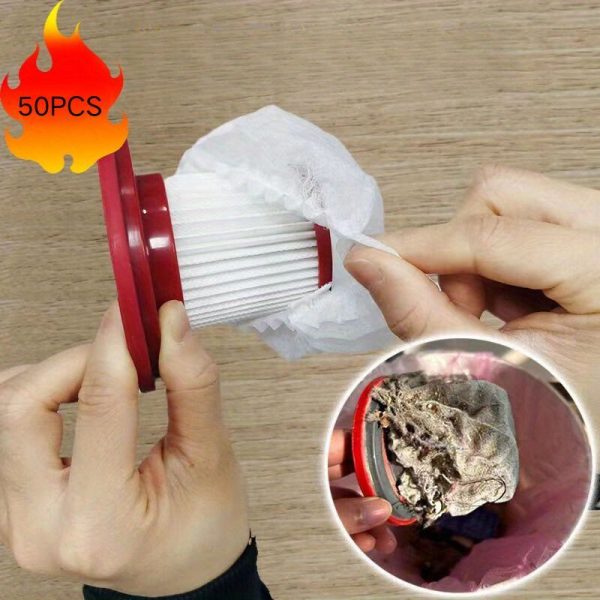 50pcs/100pcs, Disposable Vacuum Cleaner Filter Element, Universal Non-Woven Fabric Filter Accessories for Vacuum Cleaner