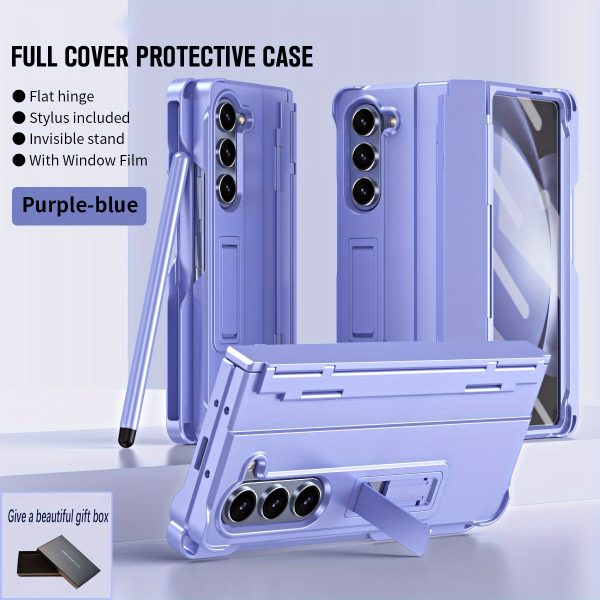 Mechanical Armor Type Mobile Phone Case Gift Box Suitable for Samsung Z Fold5 Fold4 Fold3 flip 5 flip 4 flip 3 Mobile Phone Protective Case with Central Axis Hinge FOLD 6/5/4/3 FLIP5 Shell Film Integrated FLIP3/4 Without Tempered Film Can Be Universal FOLD Series Side Pen Slot Bracket Tempered Film Pen Slot Integrated Bracket Central Axis with Gift Box Packaging Mobile Phone Protective Case