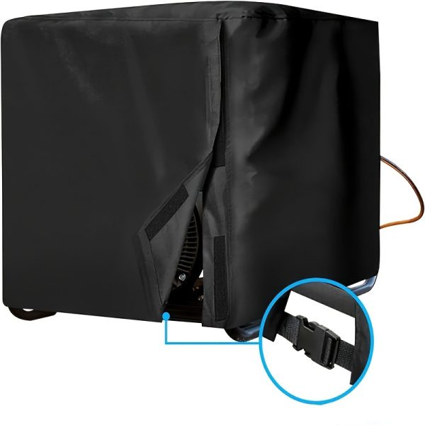 Heavy-Duty Waterproof Generator Cover for 3000-5000 Watt Portable Generators, Weather & UV-Resistant with Secure Strap - Black