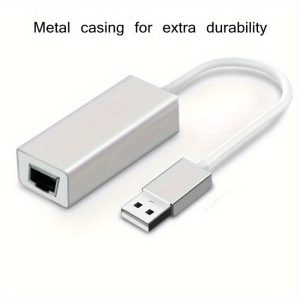 High-Speed 100Mbps USB to Ethernet Adapter - Plug & Play RJ45 Network Converter for Laptops, PCs, Macs, Linux - Compact & Portable Design, Wired LAN Adapter, USB 2.0, Female Port