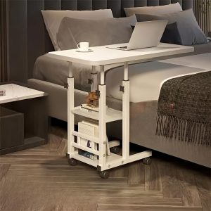 Adjustable & Expandable Folding Table - Portable, Non-Wood Material for Home Office, Bedroom, Dorm Use