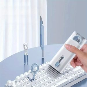 Seven-in-one Multifunctional Computer Keyboard Brush, Earphone Cleaning Brush, Mobile Phone Screen Dust Removal Brush, Keycap Pulling Tool Cleaning Set