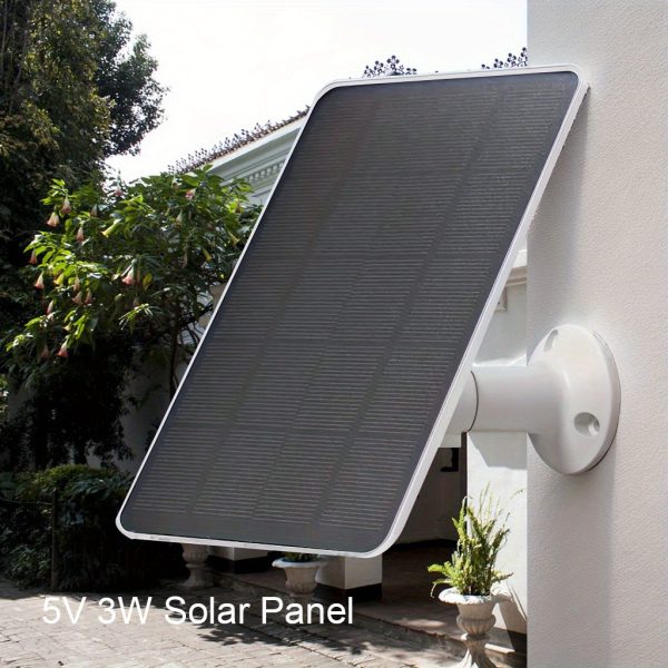 Solar Panels for Low Voltage Security Cameras, Compatible with Micro USB & USB-C, Easy to Install Solar Charger for Doorbells, Lights & Monitoring Equipment, 360° Rotation for Optimum Sunlight Exposure
