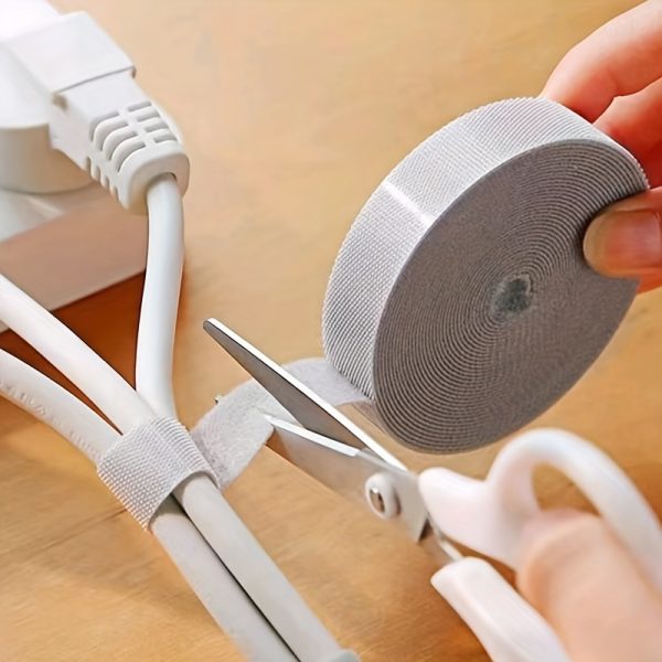 2pcs Reusable Cable Ties, Multi-Functional Cable Organizer, Cord Management Straps for Computer and TV, Durable Cable Organizer Bands, Other Material, with No Battery Required for Computer and TV