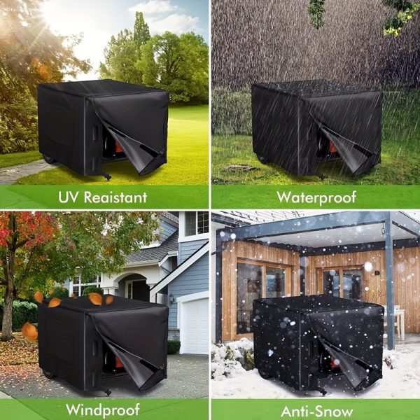 Heavy Duty Waterproof Universal Portable Generator Cover, Up to 96.01 * 76.0 * 70.99cm, Suitable for Most Generators 5000-10000 Watts