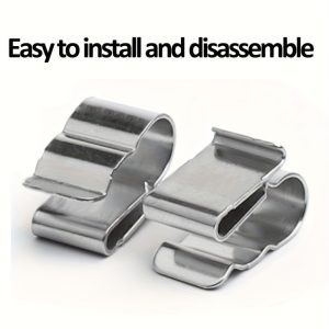 20-Pack Stainless Steel Solar Panel Cable Clips, Waterproof Photovoltaic Wire Clamp Clips for Trailer Frame, Flexible & Portable, USB Fast Charging Panel Kit for Outdoor Lawn Supplies, No Electricity Needed