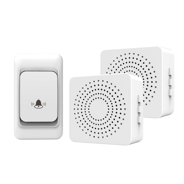 USB Rechargeable Wireless Doorbell with 38 Chime Tunes, Smart Door Chime System, Long Range Remote Control, Wall Mount, Button Control, No Video, Battery Powered, Non-rechargeable, ≤36V, for Home Security