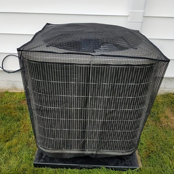 1pc Universal Outdoor Air Conditioner Cover, Seasonal Mesh Protective Unit Cover, Adjustable AC Unit Guard for All Weather Protection