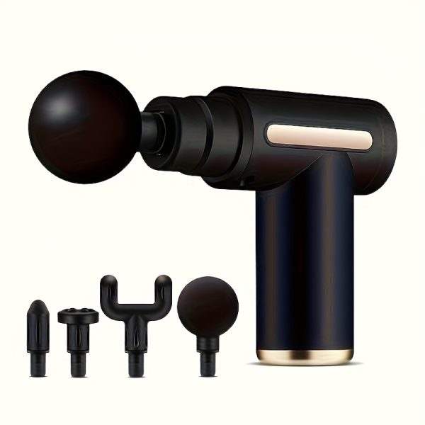 4-In-1 Minipro USB Rechargeable Massage Gun - a Portable Electric Muscle Relaxer with 4 Attachments, Ideal for Deep Tissue Percussion Massage, Perfect As a Gift for Various Occasions, Powered by a Lithium Battery.