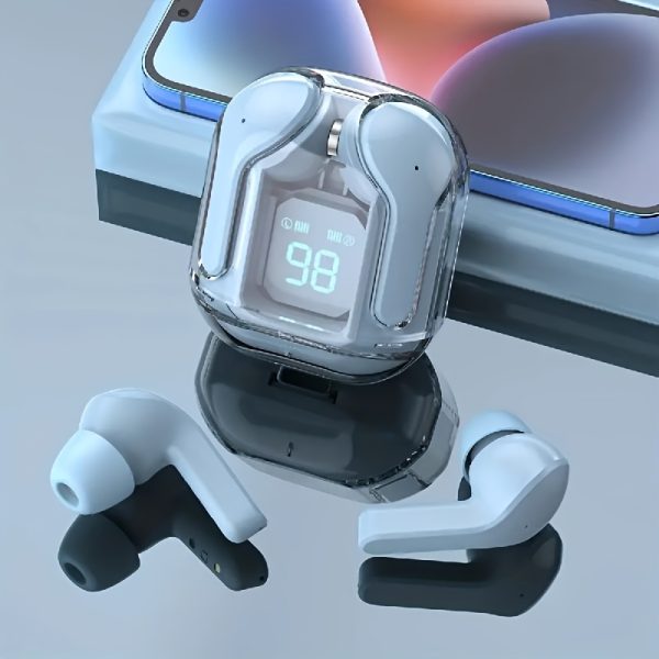 Mini Color TWS Wireless Earbuds, Sports Gaming Music Earphones, Universal Smartphone Compatibility, with LED Digital Power Display, Type-C Charging, Rechargeable Lithium Polymer Battery, 5mAh Capacity, 1.5-5W Power Range, Non-QC Fast Charging