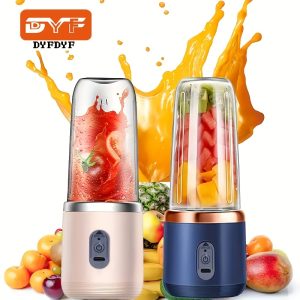 Portable USB-Rechargeable Juicer Cup - Multifunctional Electric Blender for Smoothies, Ice Crushing & Food Processing - Ideal Christmas & Halloween Gift